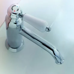 Mitigeur de lavabo réhaussé rétro - chromé - Louise JACOB DELAFON