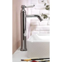 Mitigeur de lavabo réhaussé rétro - chromé - Louise JACOB DELAFON
