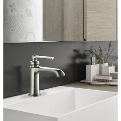 Mitigeur de lavabo rétro sur plage - gris acier - Lady's PAINI