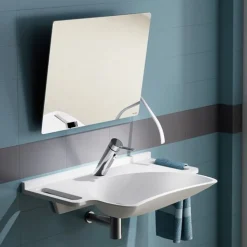 Mitigeur de lavabo - sans bec - sortie Biosafe DELABIE