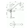 Mitigeur d'évier - bec orientable - Limiteur de débit - Ulysse C3 PORCHER