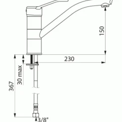 Mitigeur d'évier - à bec orientable et manette ajourée DELABIE