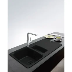 Mitigeur d'évier en inox avec douchette extractible Smart Glenda FRANKE