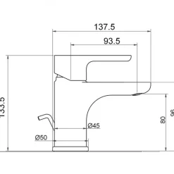 Mitigeur lavabo bas - cartouche céramique CH3 - chromé - GOODLIFE KRAMER