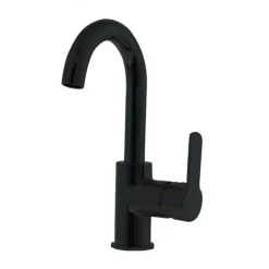 Mitigeur lavabo col de cygne en laiton - noir mat - KING KRAMER