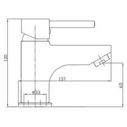 Mitigeur lavabo en laiton NF - chromé - NEMO KRAMER
