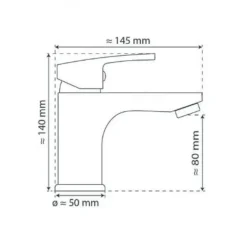 Mitigeur monocommande - lavabo - blanc et chromé - Alaska SCHÜTTE