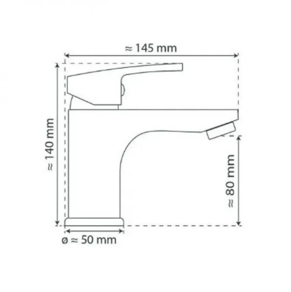 Mitigeur monocommande - lavabo - blanc et chromé - Alaska SCHÜTTE