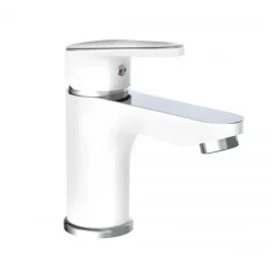Mitigeur monocommande - lavabo - blanc et chromé - Alaska SCHÜTTE