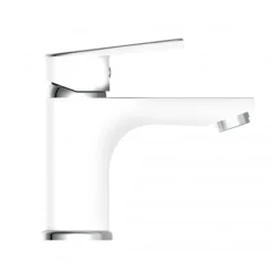 Mitigeur monocommande - lavabo - blanc et chromé - Alaska SCHÜTTE