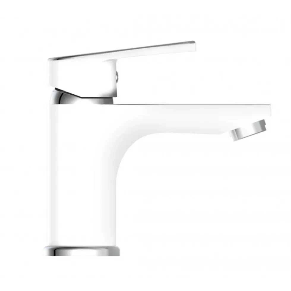 Mitigeur monocommande - lavabo - blanc et chromé - Alaska SCHÜTTE