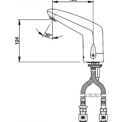Mitigeur optoélectronique sans contact à pile - 2 l/min - Volta Prestogreen PRESTO
