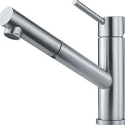 Mitigeur Orbit - à douchette monojet - extractible - Inox FRANKE