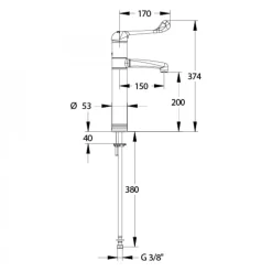 Mitigeur - pour milieux hospitalier - Modul'Mix H200/S150 SANIFIRST