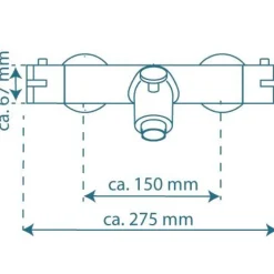 Mitigeur thermostatique baignoire - chromé - London SCHÜTTE