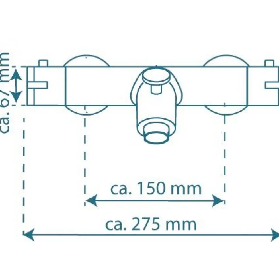 Mitigeur thermostatique baignoire - chromé - London SCHÜTTE