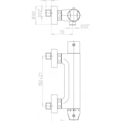 Mitigeur thermostatique de douche - Idéal pour milieux hospitalier SANIFIRST