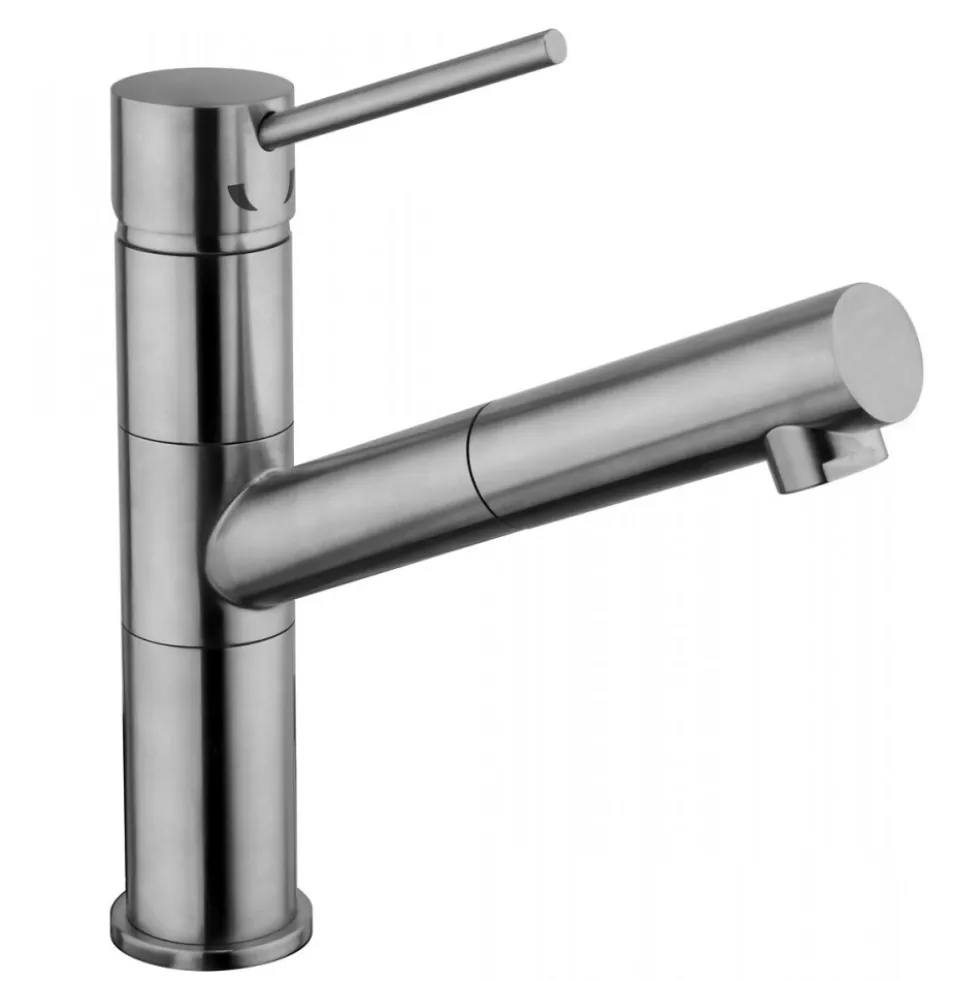 Mitigeur évier avec douchette extractible - Inox PAINI