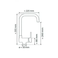 Mitigeur évier à bec pliable pour ouverture de fenêtre - Window SCHÜTTE