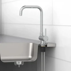 Mitigeur évier à bec pliable pour ouverture de fenêtre - Window SCHÜTTE