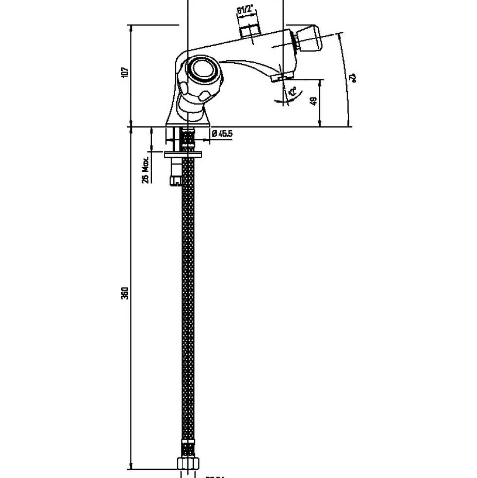 Mélangeur de baignoire monotrou PAINI
