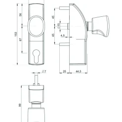 Module bouton extérieur pour antipanique Isy JPM
