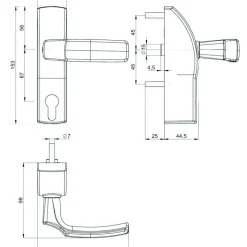 Module béquille extérieure pour antipanique Isy JPM