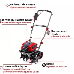 Motobineuse électrique Pro - GP-CR 36/45 Li E BL- Solo - Power X-Change EINHELL PROFESSIONAL