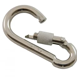 Mousqueton de sécurité avec molette de verrouillage acier zingué Ø10mm PRAMAC