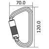 Mousqueton à verrouillage 1/4 de tour Keylock - ouverture 22,5 mm KRATOS SAFETY