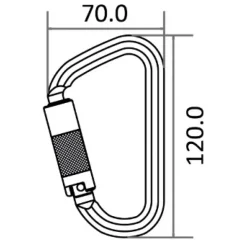 Mousqueton à verrouillage 1/4 de tour Keylock - ouverture 22,5 mm KRATOS SAFETY