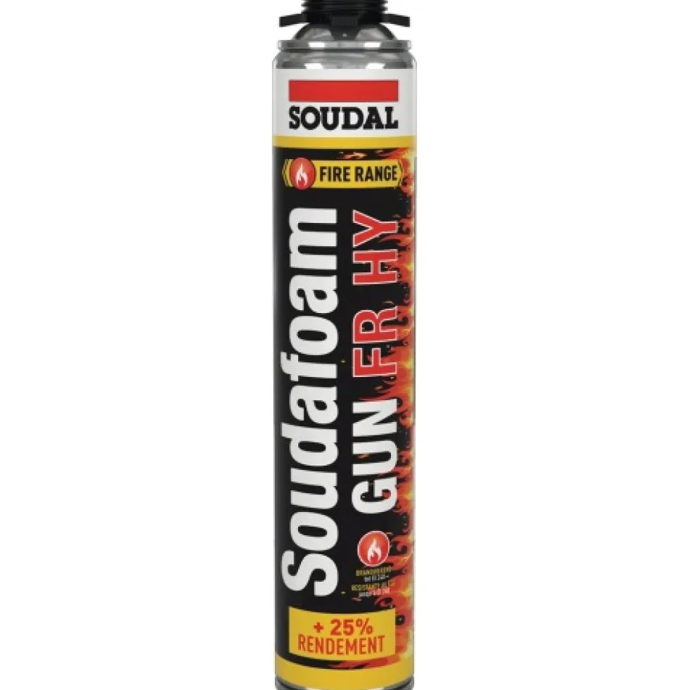 Mousse polyuréthane coupe-feu - Soudafoam Gun FR HY - 750 ml SOUDAL