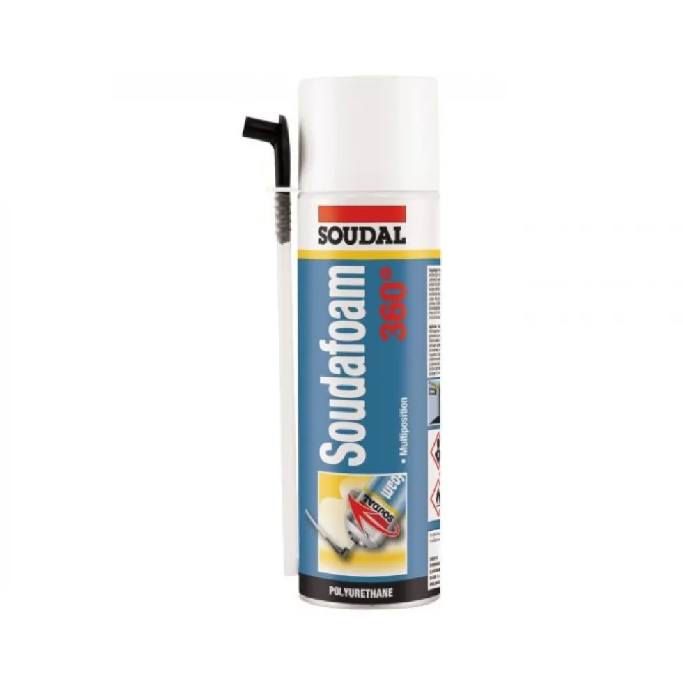 Mousse polyuréthane expansive - aérosol 510 ml - Soudafoam 360° SOUDAL