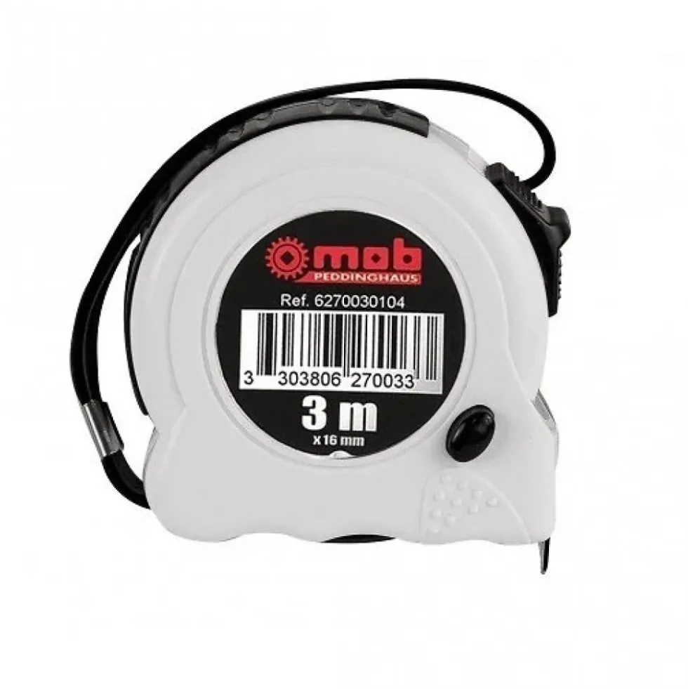 Mètre ruban avec boîtier ABS - 3 m x 16 mm MOB