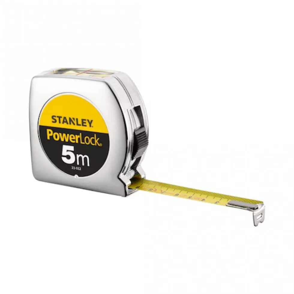 Mètre ruban à lecture directe - boitier ABS - 5 m x 19 mm - Powerlock STANLEY