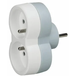 Multiprise électrique biplite 2P+T sortie frontale - 0 506 38 LEGRAND