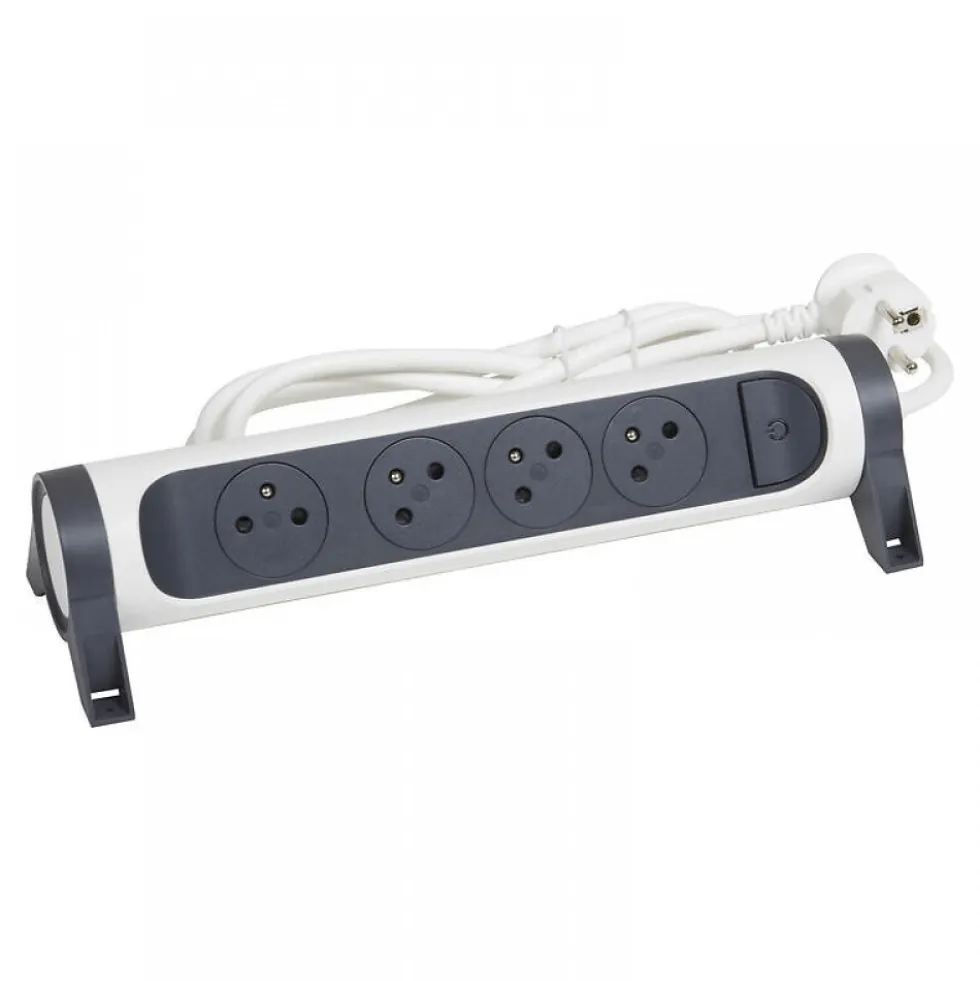 Multiprise pivotante avec interrupteur- cordon 3m - Confort LEGRAND