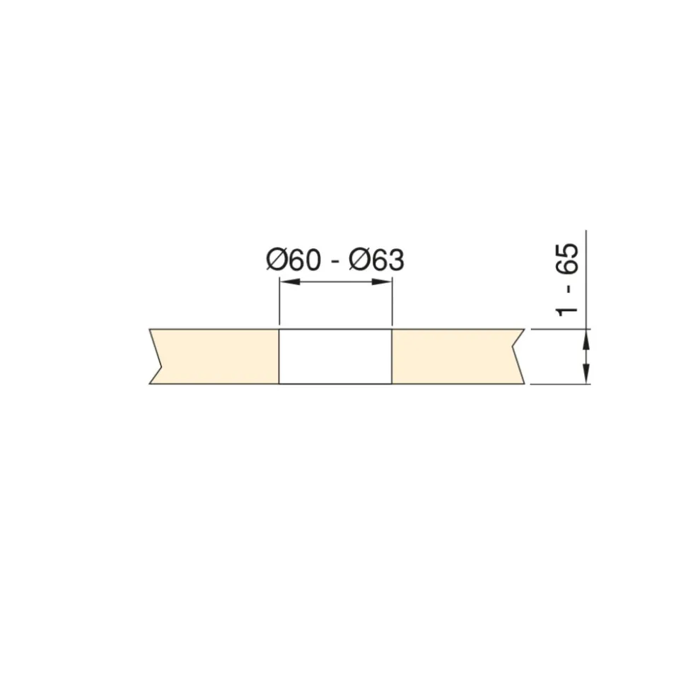 Multiprises à encastrer - avec couvercle - 2 prises - Vertikal Flat 60 EMUCA