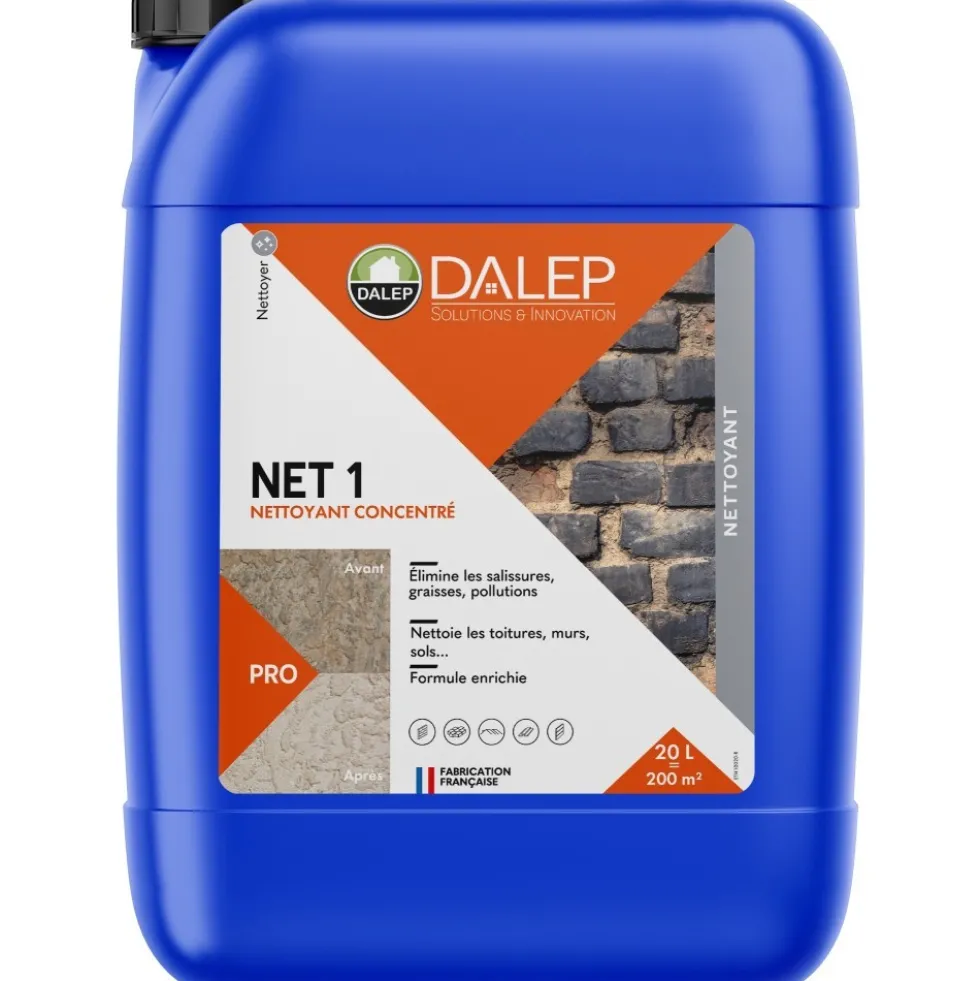 Nettoyant - détergent alcalin algicide surpuissant - Net 1 20 L DALEP