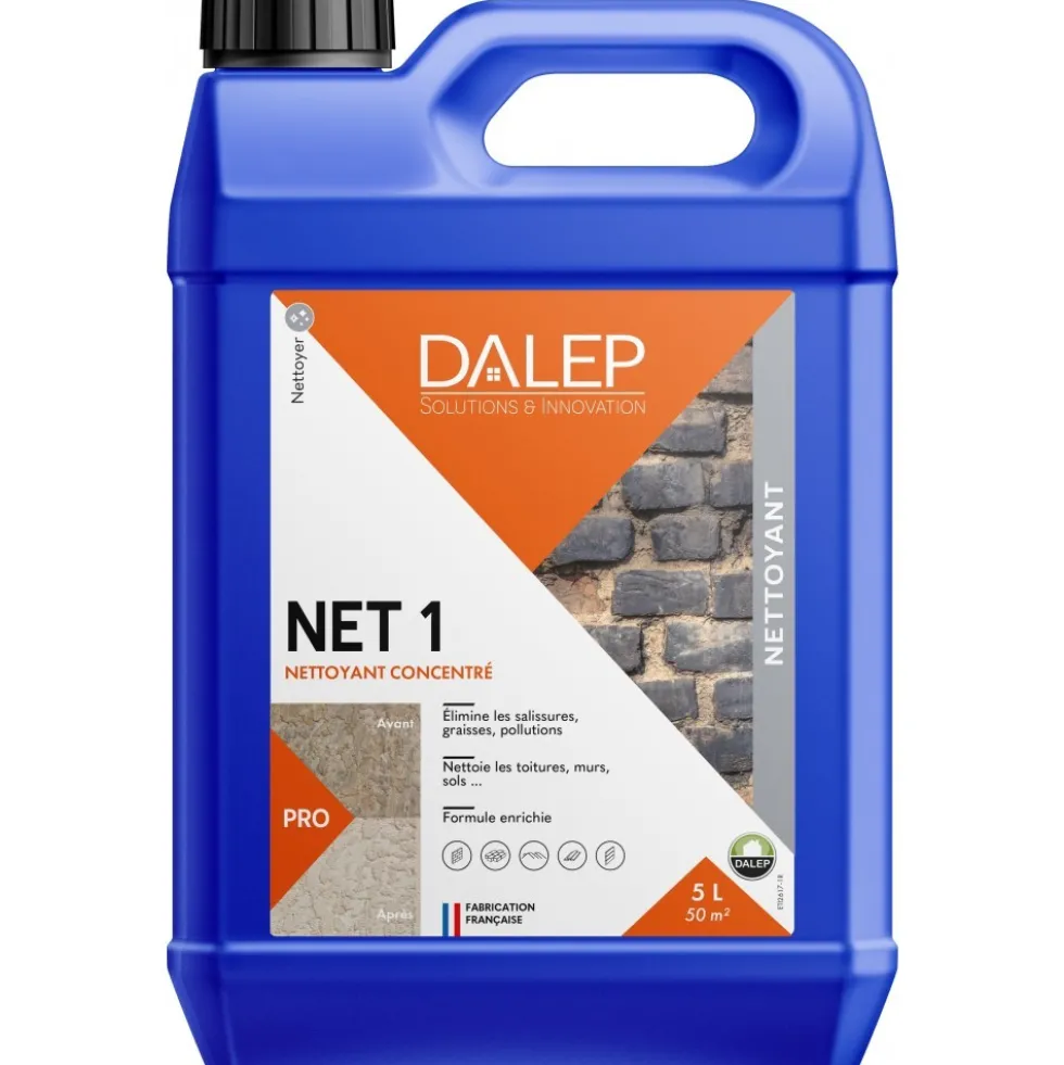 Nettoyant - détergent alcalin algicide surpuissant - Net 1 20 L DALEP