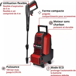 Nettoyeur haute-pression sans fil HYPRESSO 36/105 - 105 bar - Power X-Change EINHELL