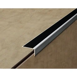 Nez de marche adhésif 25B à bande en aluminium anodisé 3000x25x15 mm DINAC