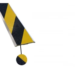 Nez de marche avec antidérapant à visser - longueur 3m - jaune et noir WATTELEZ