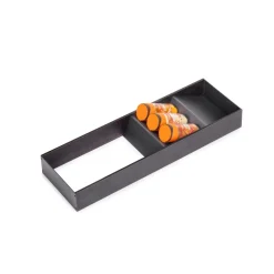 Organisateur de tiroir incliné Orderbox - 150x470mm - Gris - Acier et bois EMUCA