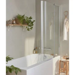 Pack bain-douche 160x85cm droite Malice avec pare-bain 2 volets et tablier JACOB DELAFON