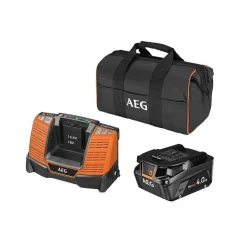 Pack batterie 4.0 Ah HD et chargeur 18V et son sac AEG Powertools