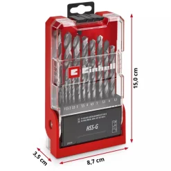 Pack de 19 forets à métaux HSS-G - diamètre 1 à 10 mm EINHELL