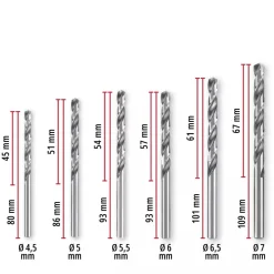 Pack de 19 forets à métaux HSS-G - diamètre 1 à 10 mm EINHELL