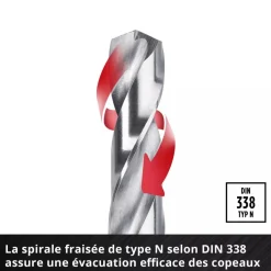 Pack de 19 forets à métaux HSS-G - diamètre 1 à 10 mm EINHELL