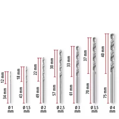 Pack de 19 forets à métaux HSS-G - diamètre 1 à 10 mm EINHELL